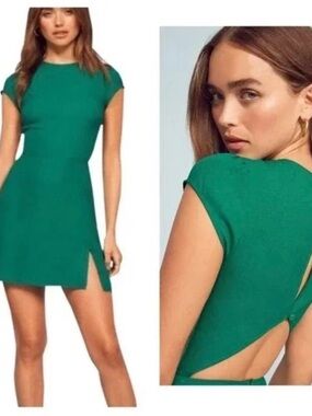 Reformation Lena Cutout Short Sleeve Mini Dress